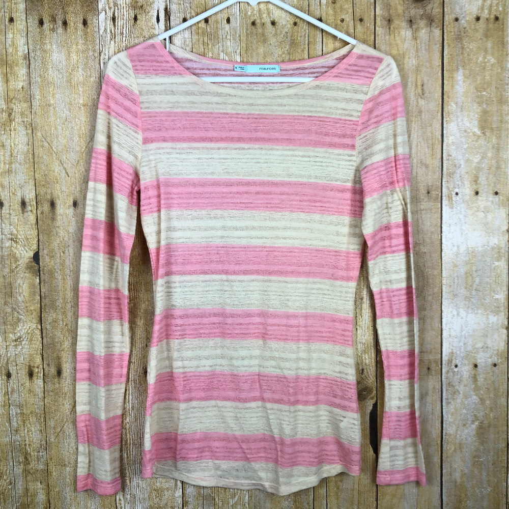 Maurices Striped Long Sleeve Thin Shirt